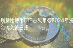 现货比特币ETF占贝莱德2024年资金流入近三成